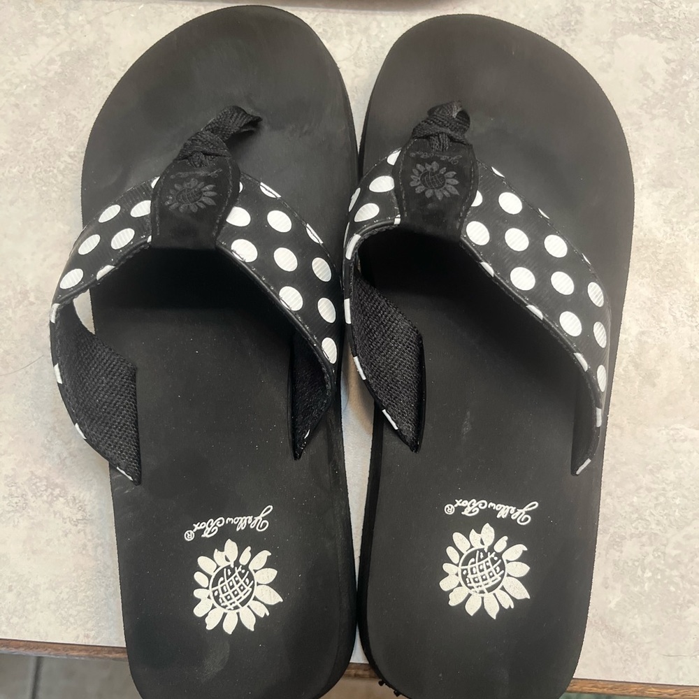 Black and White sandals